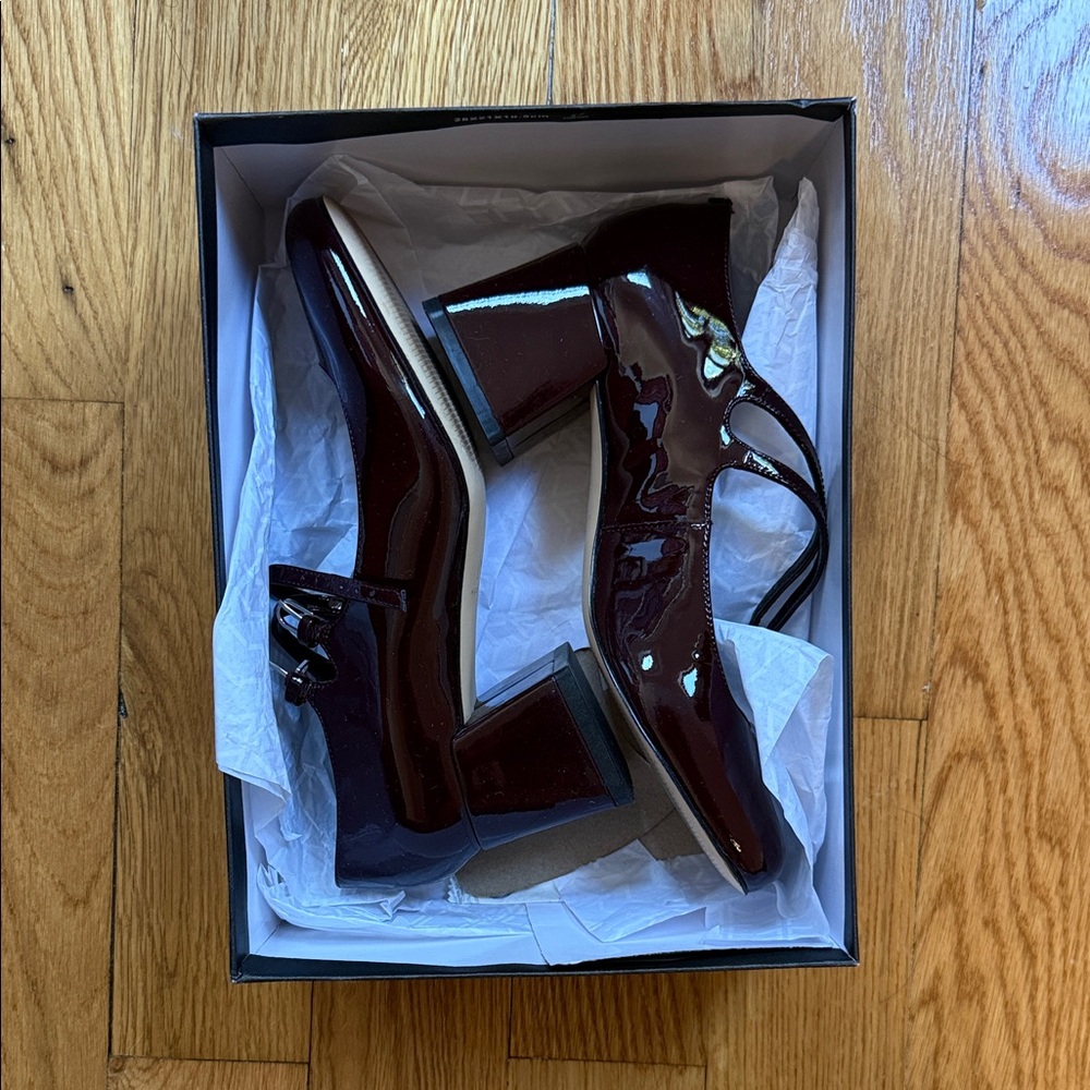 Marc Fisher Burgundy Patent Heels